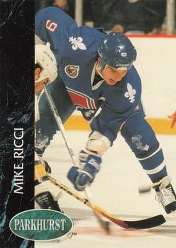 #146 Mike Ricci - Quebec Nordiques - 1992-93 Parkhurst Hockey