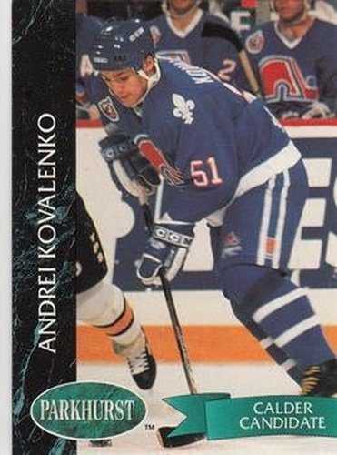 #150 Andrei Kovalenko - Quebec Nordiques - 1992-93 Parkhurst Hockey