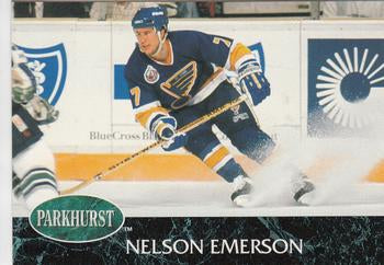 #152 Nelson Emerson - St. Louis Blues - 1992-93 Parkhurst Hockey