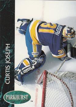 #155 Curtis Joseph - St. Louis Blues - 1992-93 Parkhurst Hockey