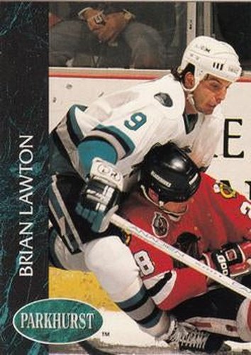 #163 Brian Lawton - San Jose Sharks - 1992-93 Parkhurst Hockey