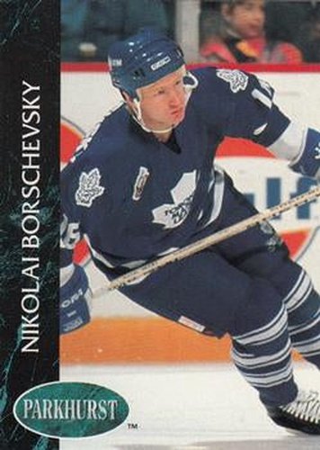 #186 Nikolai Borschevsky - Toronto Maple Leafs - 1992-93 Parkhurst Hockey