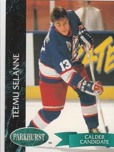 #209 Teemu Selanne - Winnipeg Jets - 1992-93 Parkhurst Hockey