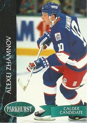 #210 Alexei Zhamnov - Winnipeg Jets - 1992-93 Parkhurst Hockey