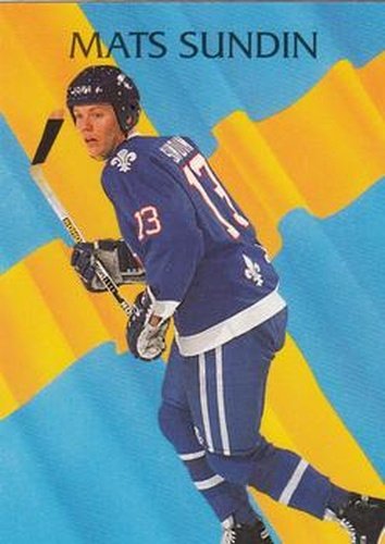 #221 Mats Sundin - Quebec Nordiques - 1992-93 Parkhurst Hockey