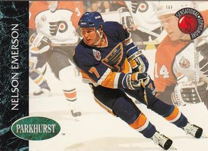 #232 Nelson Emerson - St. Louis Blues - 1992-93 Parkhurst Hockey