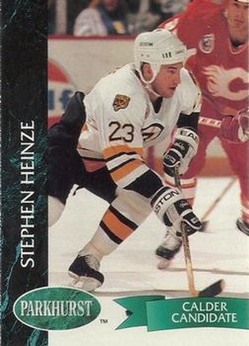 #247 Steve Heinze - Boston Bruins - 1992-93 Parkhurst Hockey