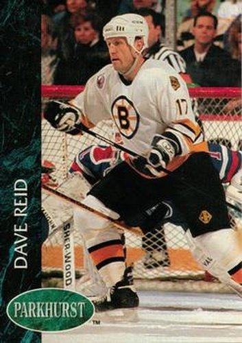 #249 Dave Reid - Boston Bruins - 1992-93 Parkhurst Hockey