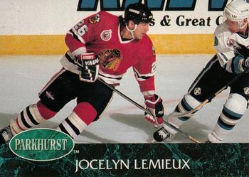 #275 Jocelyn Lemieux - Chicago Blackhawks - 1992-93 Parkhurst Hockey