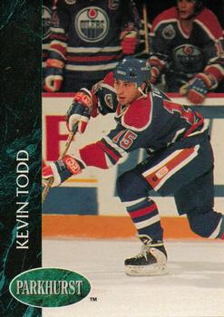 #285 Kevin Todd - Edmonton Oilers - 1992-93 Parkhurst Hockey