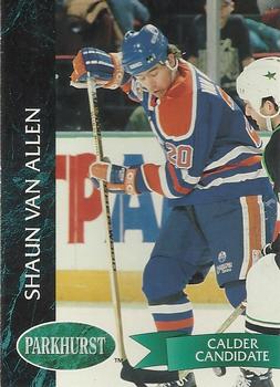 #288 Shaun Van Allen - Edmonton Oilers - 1992-93 Parkhurst Hockey