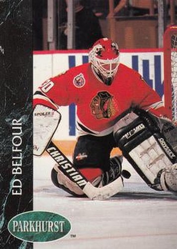#28 Ed Belfour - Chicago Blackhawks - 1992-93 Parkhurst Hockey