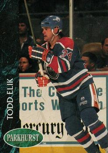 #292 Todd Elik - Edmonton Oilers - 1992-93 Parkhurst Hockey