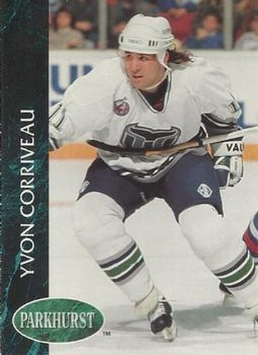 #295 Yvon Corriveau - Hartford Whalers - 1992-93 Parkhurst Hockey