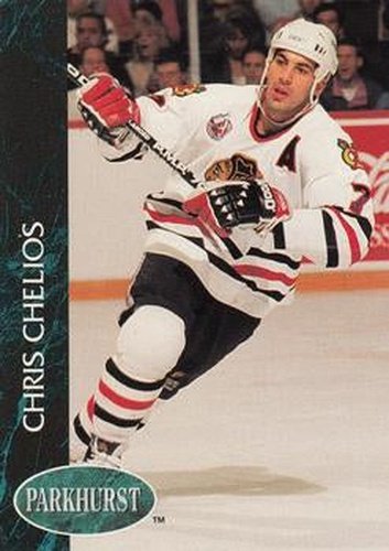 #29 Chris Chelios - Chicago Blackhawks - 1992-93 Parkhurst Hockey