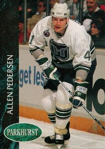 #300 Allen Pedersen - Hartford Whalers - 1992-93 Parkhurst Hockey