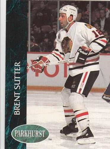 #33 Brent Sutter - Chicago Blackhawks - 1992-93 Parkhurst Hockey