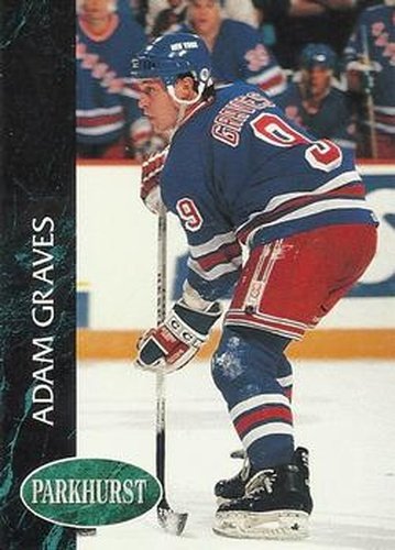 #346 Adam Graves - New York Rangers - 1992-93 Parkhurst Hockey