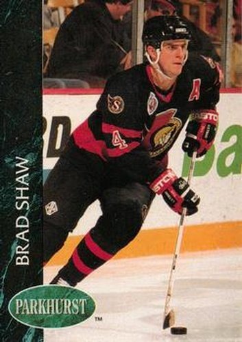 #352 Brad Shaw - Ottawa Senators - 1992-93 Parkhurst Hockey