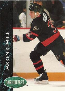 #356 Darren Rumble - Ottawa Senators - 1992-93 Parkhurst Hockey