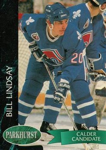 #376 Bill Lindsay - Quebec Nordiques - 1992-93 Parkhurst Hockey