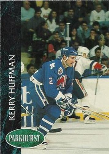 #382 Kerry Huffman - Quebec Nordiques - 1992-93 Parkhurst Hockey