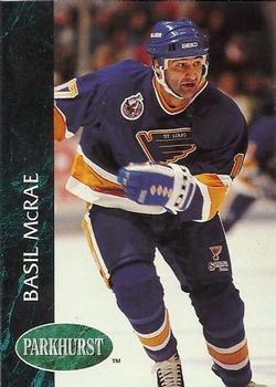 #391 Basil McRae - St. Louis Blues - 1992-93 Parkhurst Hockey