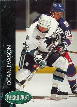 #392 Dean Evason - San Jose Sharks - 1992-93 Parkhurst Hockey