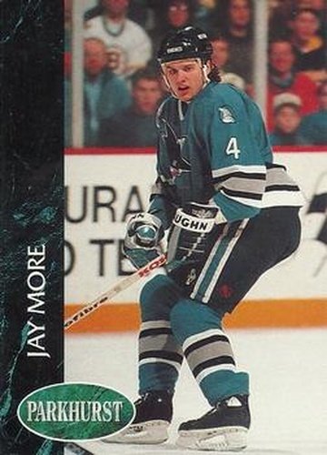 #394 Jay More - San Jose Sharks - 1992-93 Parkhurst Hockey