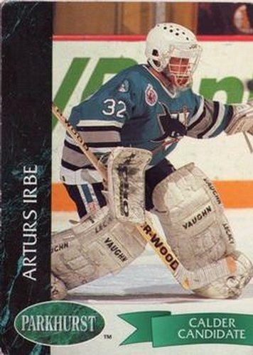 #396 Arturs Irbe - San Jose Sharks - 1992-93 Parkhurst Hockey