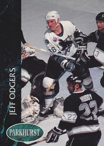 #398 Jeff Odgers - San Jose Sharks - 1992-93 Parkhurst Hockey