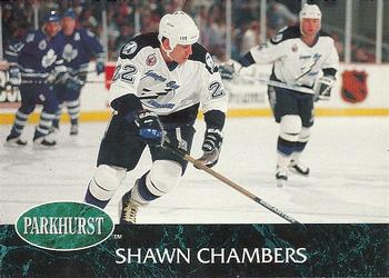 #406 Shawn Chambers - Tampa Bay Lightning - 1992-93 Parkhurst Hockey