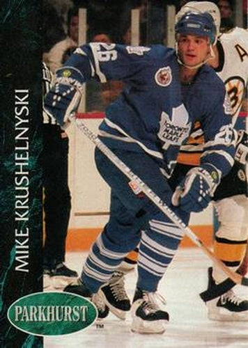 #411 Mike Krushelnyski - Toronto Maple Leafs - 1992-93 Parkhurst Hockey