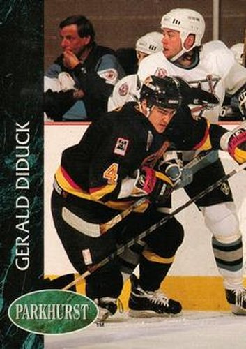 #419 Gerald Diduck - Vancouver Canucks - 1992-93 Parkhurst Hockey