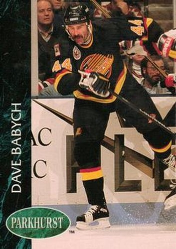 #424 Dave Babych - Vancouver Canucks - 1992-93 Parkhurst Hockey