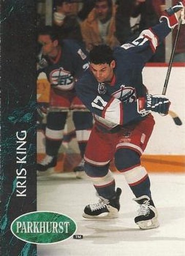 #442 Kris King - Winnipeg Jets - 1992-93 Parkhurst Hockey