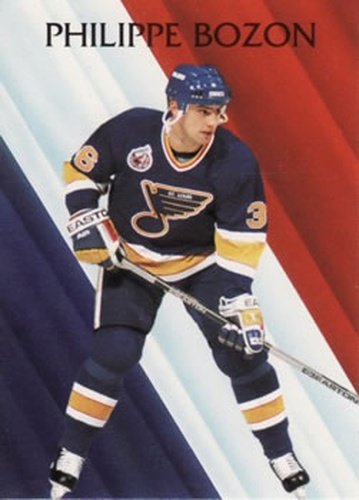 #452 Philippe Bozon - St. Louis Blues - 1992-93 Parkhurst Hockey