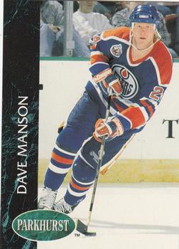 #47 Dave Manson - Edmonton Oilers - 1992-93 Parkhurst Hockey
