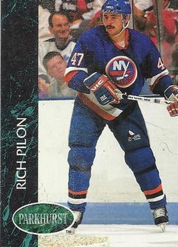 #490 Rich Pilon - New York Islanders - 1992-93 Parkhurst Hockey