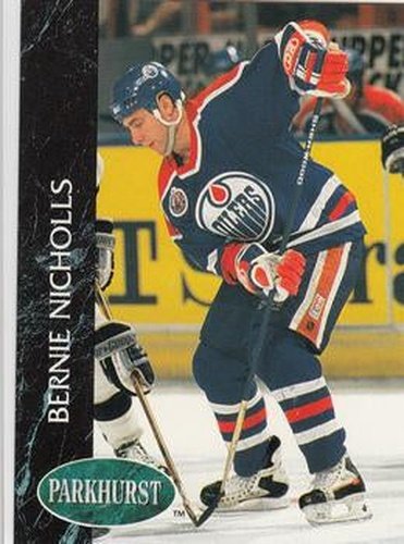 #49 Bernie Nicholls - Edmonton Oilers - 1992-93 Parkhurst Hockey