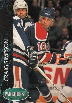#51 Craig Simpson - Edmonton Oilers - 1992-93 Parkhurst Hockey