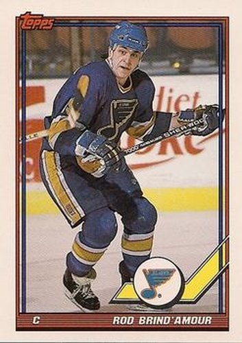 #490 Rod Brind'Amour - St. Louis Blues - 1991-92 Topps Hockey