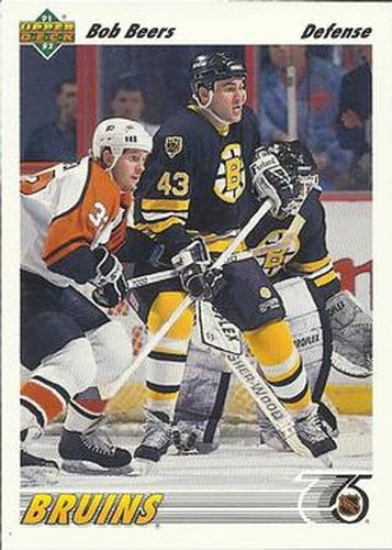 #490 Bob Beers - Boston Bruins - 1991-92 Upper Deck Hockey