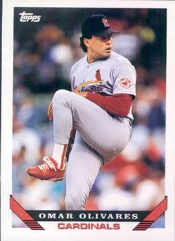 #490 Omar Olivares - St. Louis Cardinals - 1993 Topps Baseball
