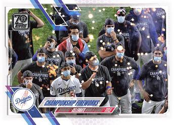 #490 Champion Fireworks - Los Angeles Dodgers - 2021 Topps Baseball
