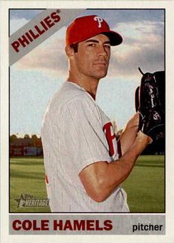 #490 Cole Hamels - Philadelphia Phillies - 2015 Topps Heritage Baseball