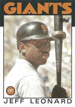 #490 Jeff Leonard - San Francisco Giants - 1986 Topps Baseball
