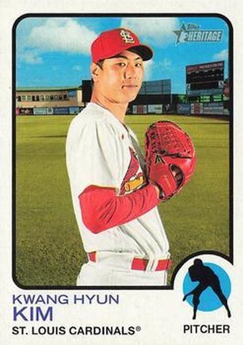 #490 Kwang-Hyun Kim - St. Louis Cardinals - 2022 Topps Heritage Baseball