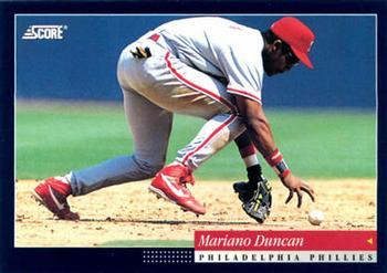 #490 Mariano Duncan - Philadelphia Phillies -1994 Score Baseball