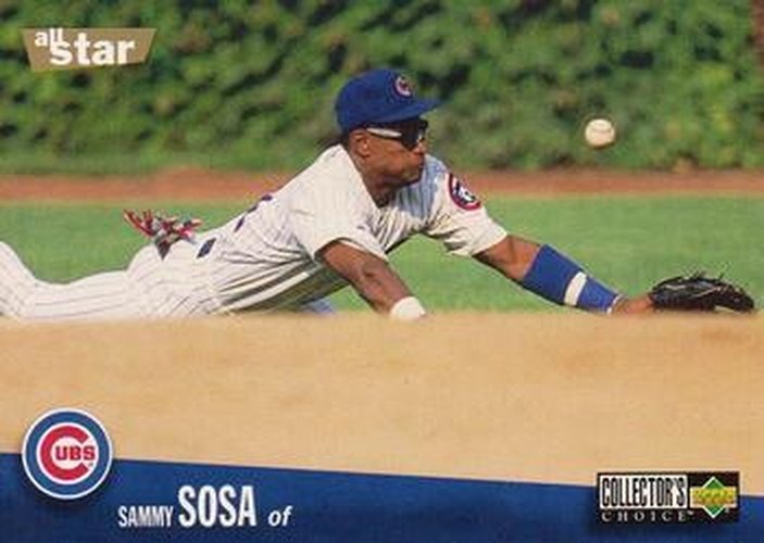 #490 Sammy Sosa - Chicago Cubs - 1996 Collector's Choice Baseball